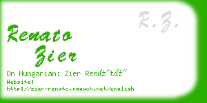 renato zier business card